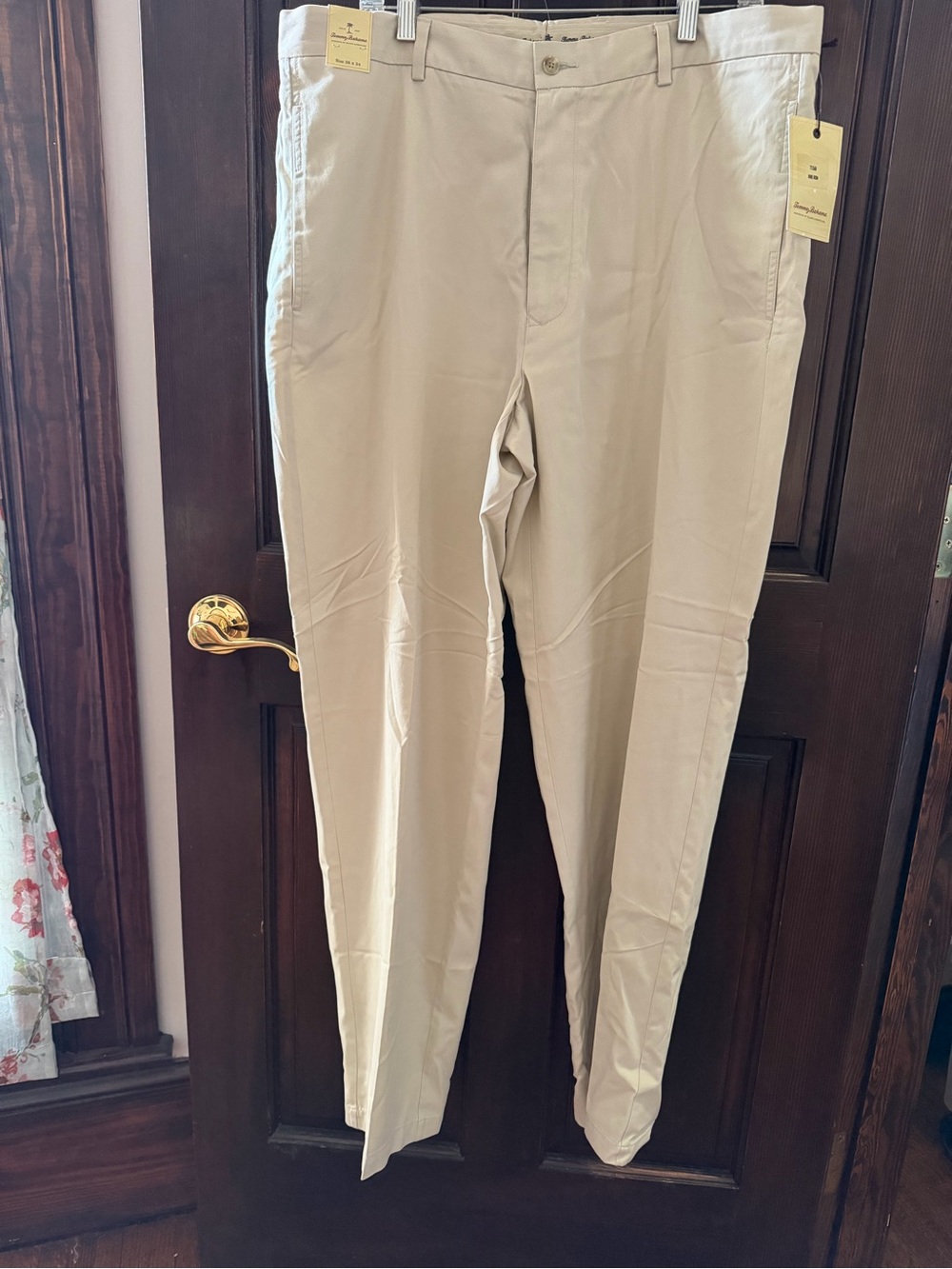 Tommy Bahama Khaki Straight‑Fit Chinos in Light Beige